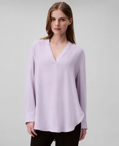 Calvin Klein Women's Relaxed V-neck Popover Tunic In Purple