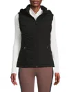 Calvin Klein Women's Removable-hood Quilted Nylon Vest In Black