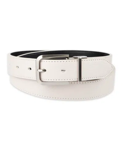 Calvin Klein Women's Reversible Modern Dress Belt In Bone,black