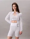 Calvin Klein Women's Rib Sport Bike Shorts In Brilliant White