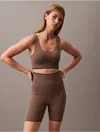 Calvin Klein Women's Rib Sport Bike Shorts In Falcon