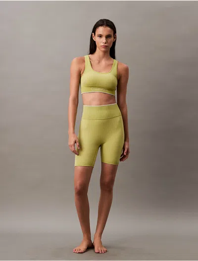 Calvin Klein Women's Rib Sport Bike Shorts In Sweet Pea