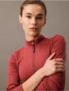 Calvin Klein Women's Rib Sport Cropped Jacket In Apple Butter