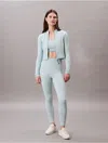 Calvin Klein Women's Rib Sport Cropped Jacket In Ether