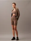 Calvin Klein Women's Rib Sport Cropped Jacket In Falcon