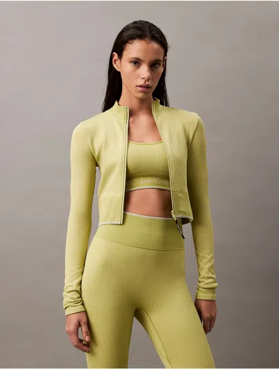 Calvin Klein Women's Rib Sport Cropped Jacket In Sweet Pea
