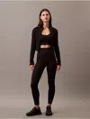Calvin Klein Women's Rib Sport Leggings In Black Beauty