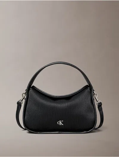 Calvin Klein Women's Rib Top Flap Bag In Black