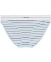 Calvin Klein Rib Logo Bikini In Blue