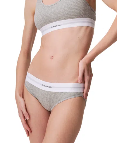 CALVIN KLEIN WOMEN'S RIBBED BIKINI UNDERWEAR QF8022