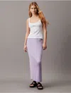 Calvin Klein Women's Ribbed Monogram Logo Sweater Maxi Skirt In Pastel Lilac