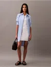 Calvin Klein Women's Ribbed Sleeveless Mini Dress In Brilliant White