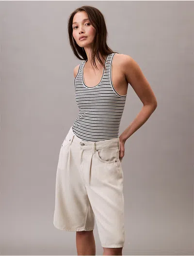 Calvin Klein Women's Ribbed Stripe Tank Top