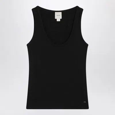 Calvin Klein Black Ribbed Tank Top