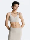 Calvin Klein Women's Ribbed Wool Blend Bralette In Sandshell