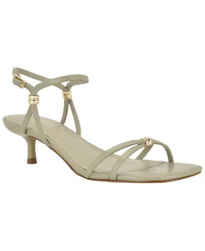 Calvin Klein Women's Rivine Kitten Heel Sandals In White