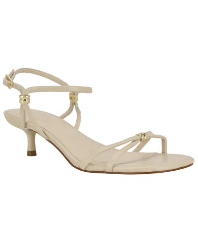 Calvin Klein Women's Rivine Kitten Heel Sandals In White