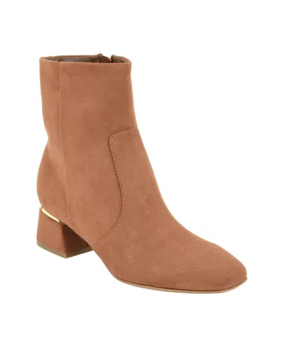Calvin Klein Women's Rizy Block Heel Booties In Brown