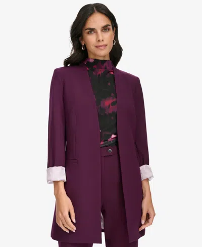 Calvin Klein Women's Rollback Cuff Jacket In Purple