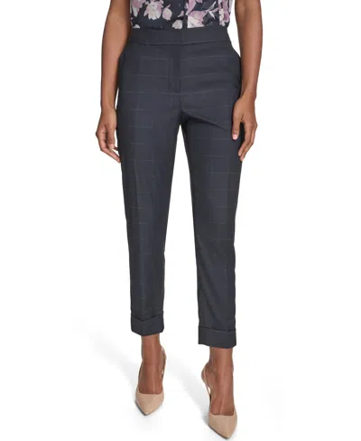 Calvin Klein Women's Rolled Cuff Pants In Gray