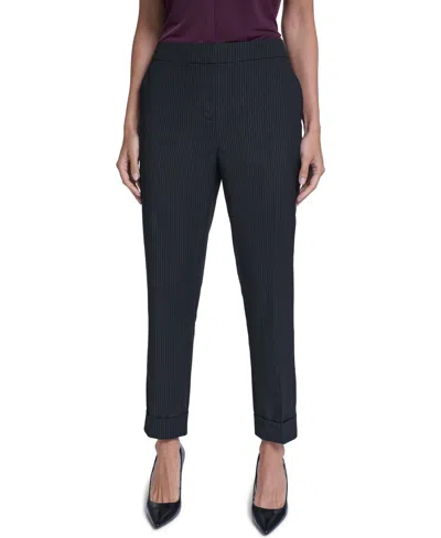Calvin Klein Women's Rolled-cuff Straight-leg Pants In Blue