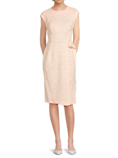 Calvin Klein Women's Round Neck Minidress In Mango Cream