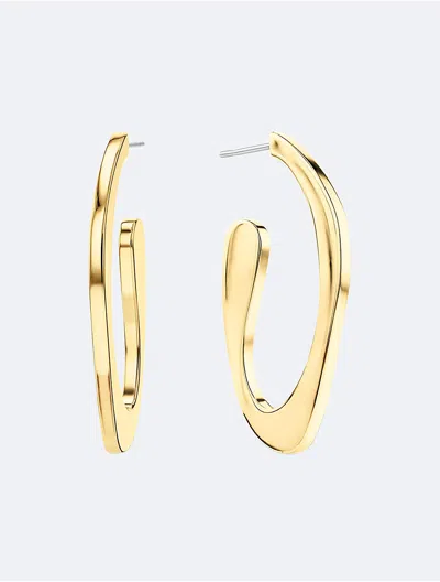CALVIN KLEIN WOMEN'S ROUND ORGANIC SHAPE EARRINGS