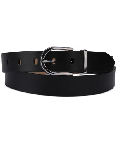 Calvin Klein Women's Rounded Buckle Trouser Pant Dress Belt In Black