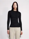 Calvin Klein Top Côtelé Manches Longues