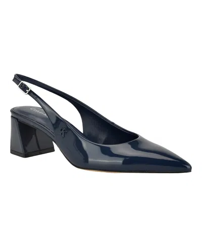 Calvin Klein Women's Sarra Slingback Dress Pumps In Blue