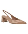 Calvin Klein Sarra Slingback Pointed Toe Pump In Brown