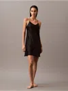 CALVIN KLEIN WOMEN'S SATIN CROSSBACK SLIP DRESS
