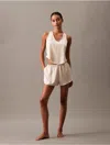 Calvin Klein Women's Satin Lounge Shorts In Cocoon