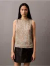Calvin Klein Women's Satin Printed Tank Top