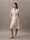 Calvin Klein Women's Satin Robe In Cocoon
