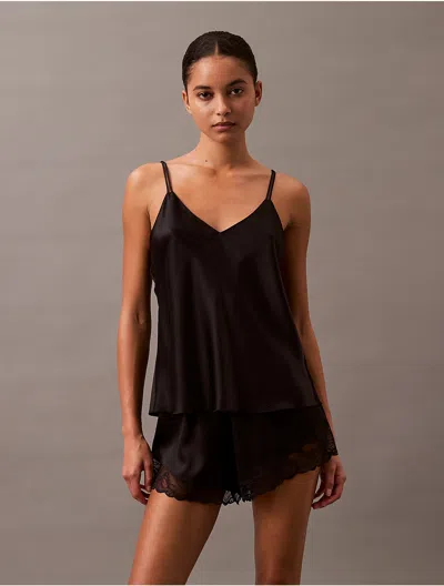 Calvin Klein Women's Satin Sheen Cami In Black