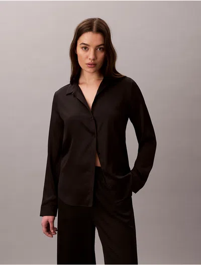 Calvin Klein Women's Satin Sheen Sleep Shirt In Multi