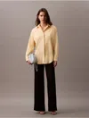 Calvin Klein Women's Satin Stretch Wide Leg Pants In Black Beauty