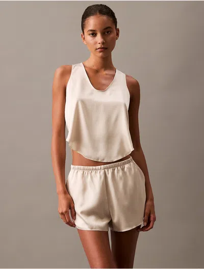 Calvin Klein Women's Satin Tank Top In Cocoon