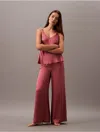 Calvin Klein Women's Satin Wide Leg Sleep Pants In Terrazzo
