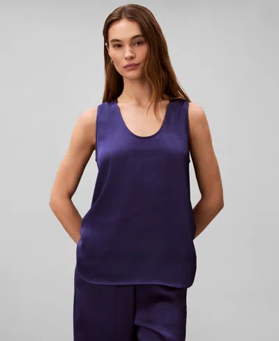 Calvin Klein Women's Scoop Neck Tank Top In Blue