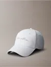Calvin Klein Women's Script Logo Baseball Cap In White