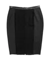 Calvin Klein Women's Scuba Boucle Contrast Pencil Skirt In Black In Black