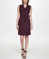 Calvin Klein Women's Scuba Crepe Sleeveless Dress In Purple