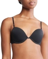 Calvin Klein Women's Soft Stretch Lace Push-up Plunge Bra Qf7578 In Black