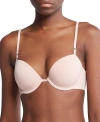 Calvin Klein Minimalist Micro Lightly Lined Demi Bra In Subdued