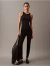 Calvin Klein Women's Sculpt Refined Skinny Denim Pants In Echo Black