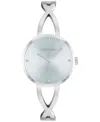 Calvin Klein Women's Sculpted Embrace Silver Tone Stainless Steel Bracelet Watch, 28mm In Silver
