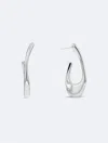 Calvin Klein Women's Sculpted Hoop Earrings In Silver