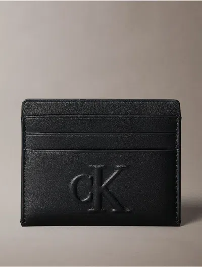 Calvin Klein Women's Sculpted Impression Card Case In Black